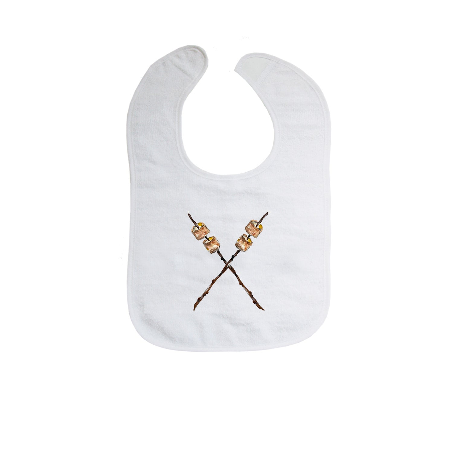 marshmallows on sticks bib
