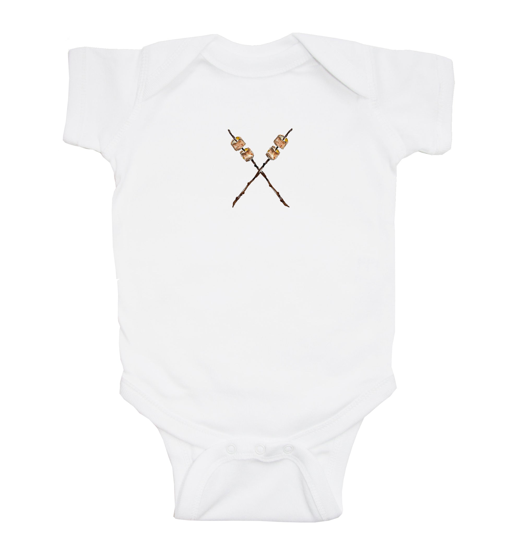 marshmallows on sticks baby snap up short sleeve