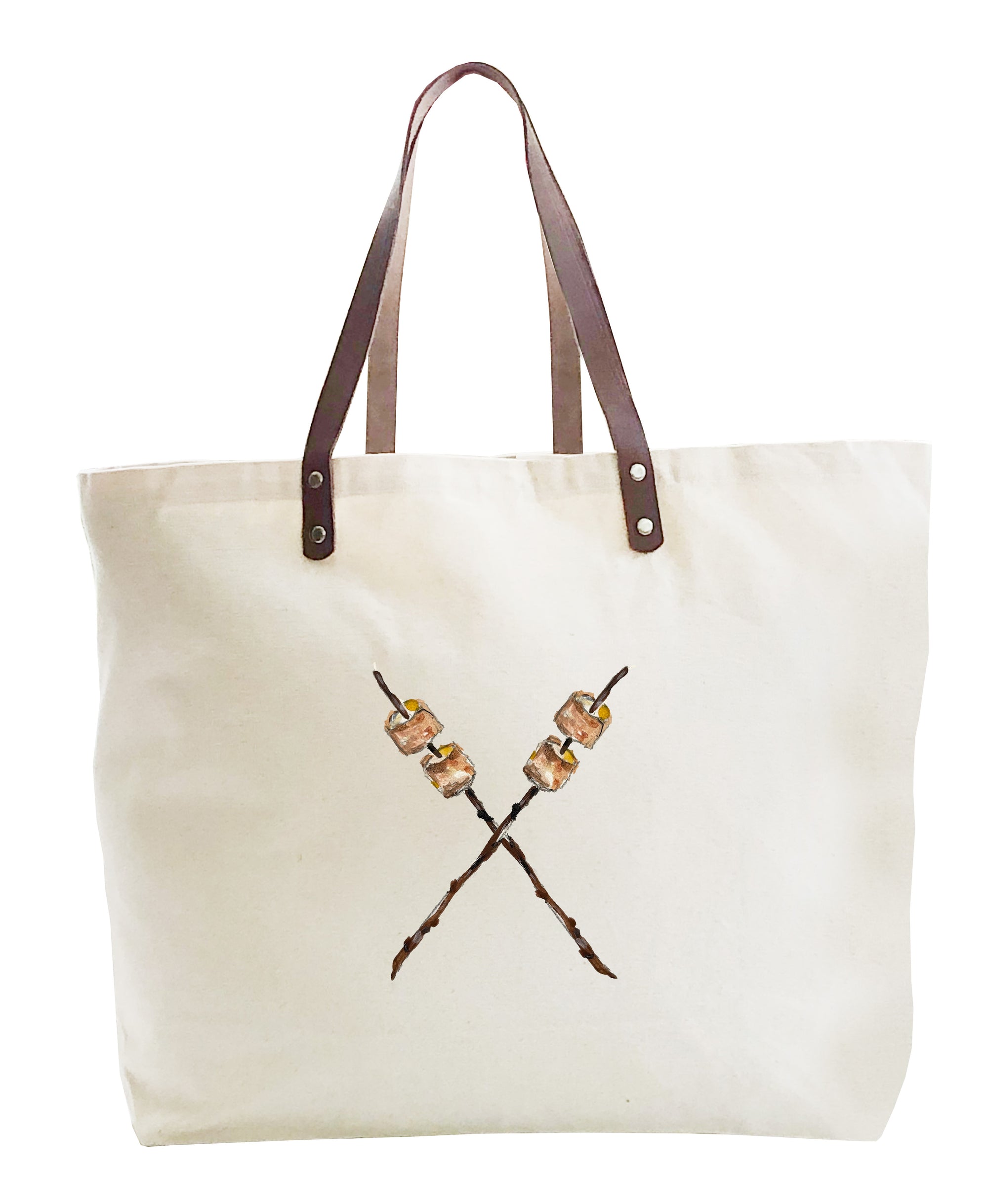 marshmallows on sticks large tote