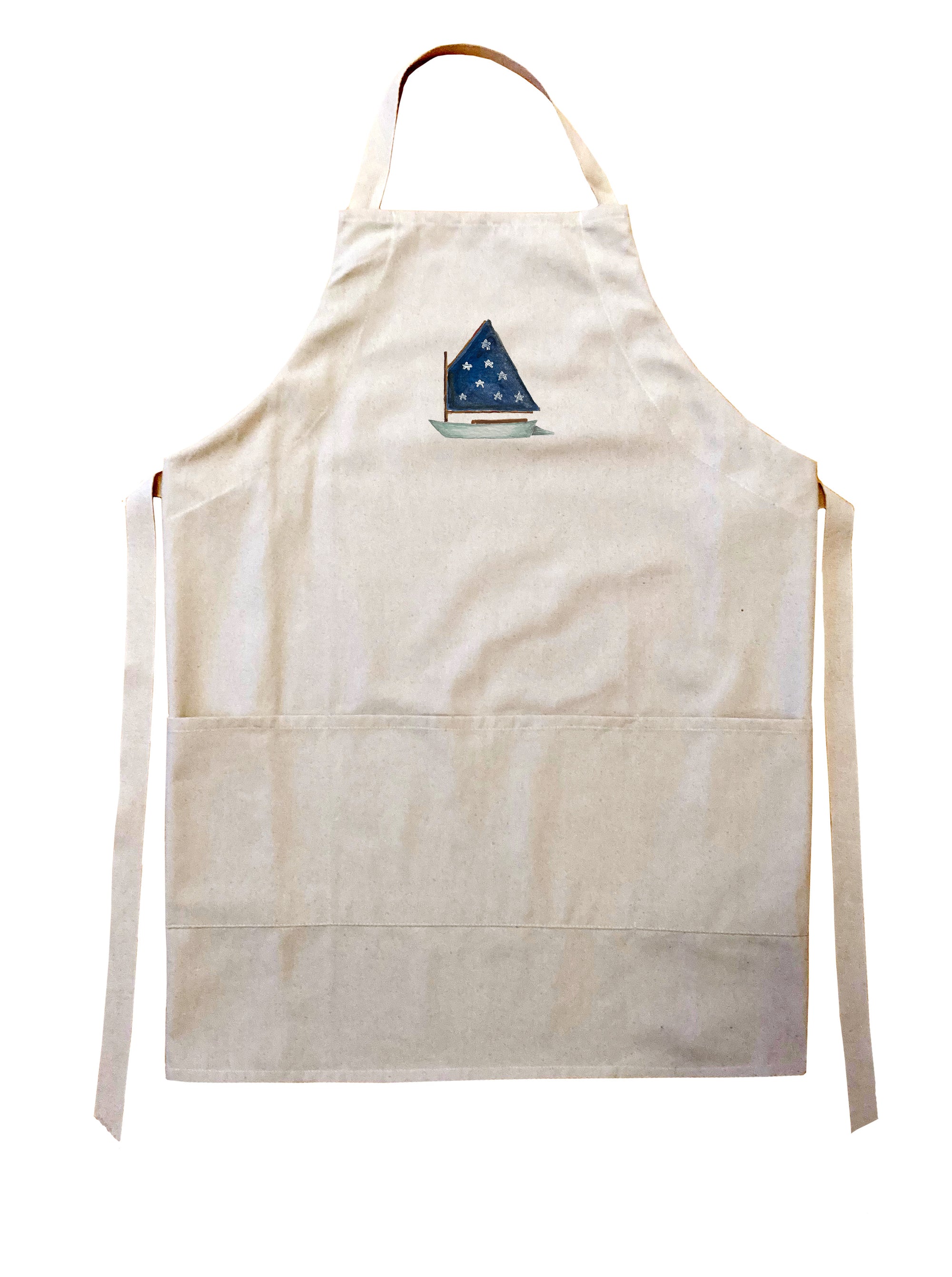 dingy navy with stars sail apron