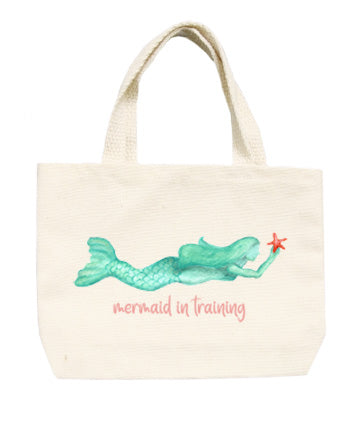 mermaid in training small tote