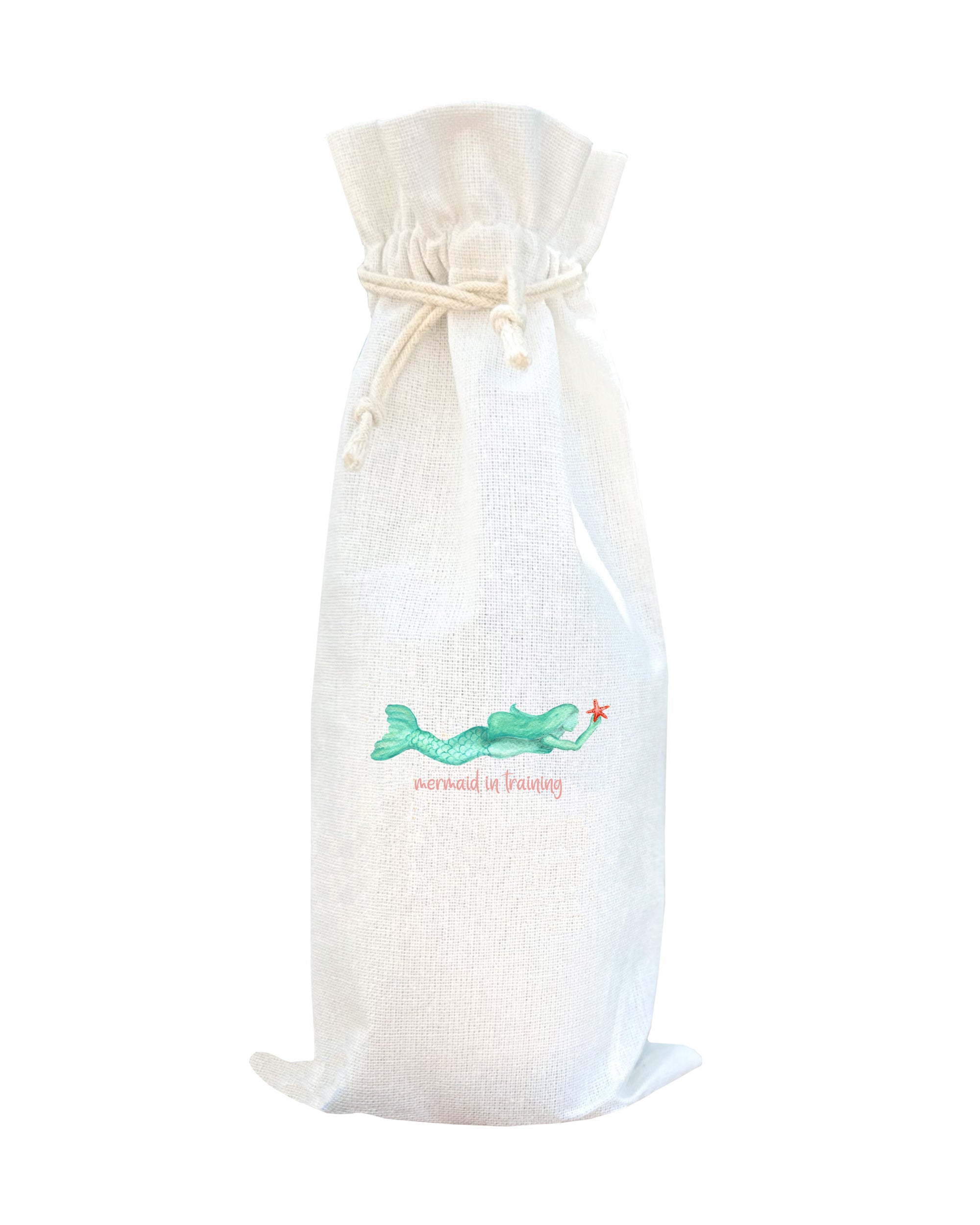 mermaid in training wine bag