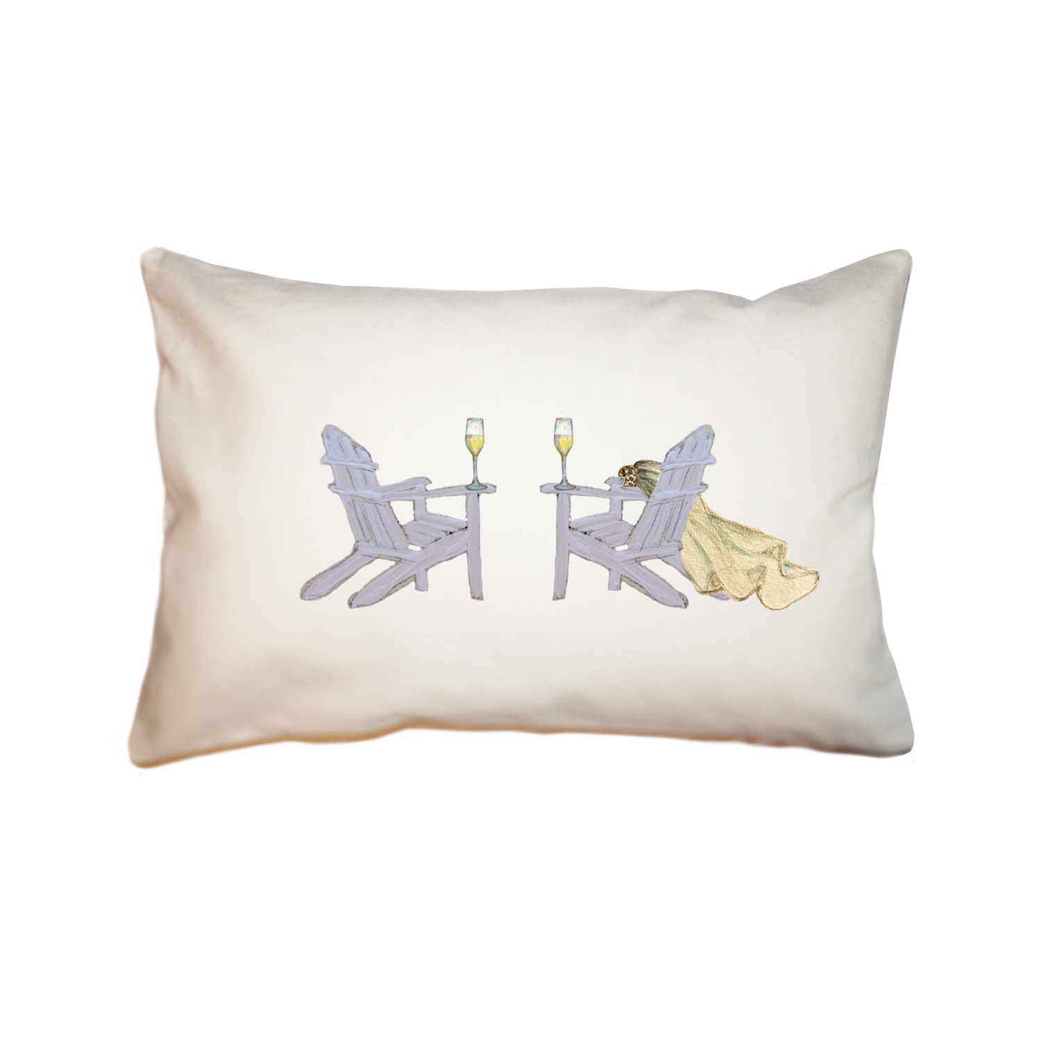 wedding adirondak chairs rectangle pillow