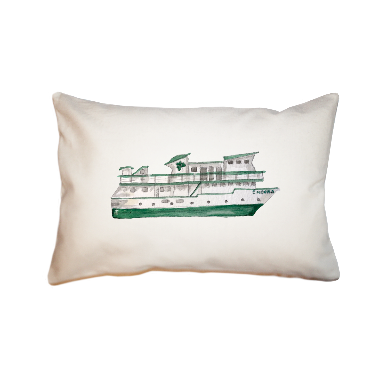 beaver island ferry large rectangle pillow