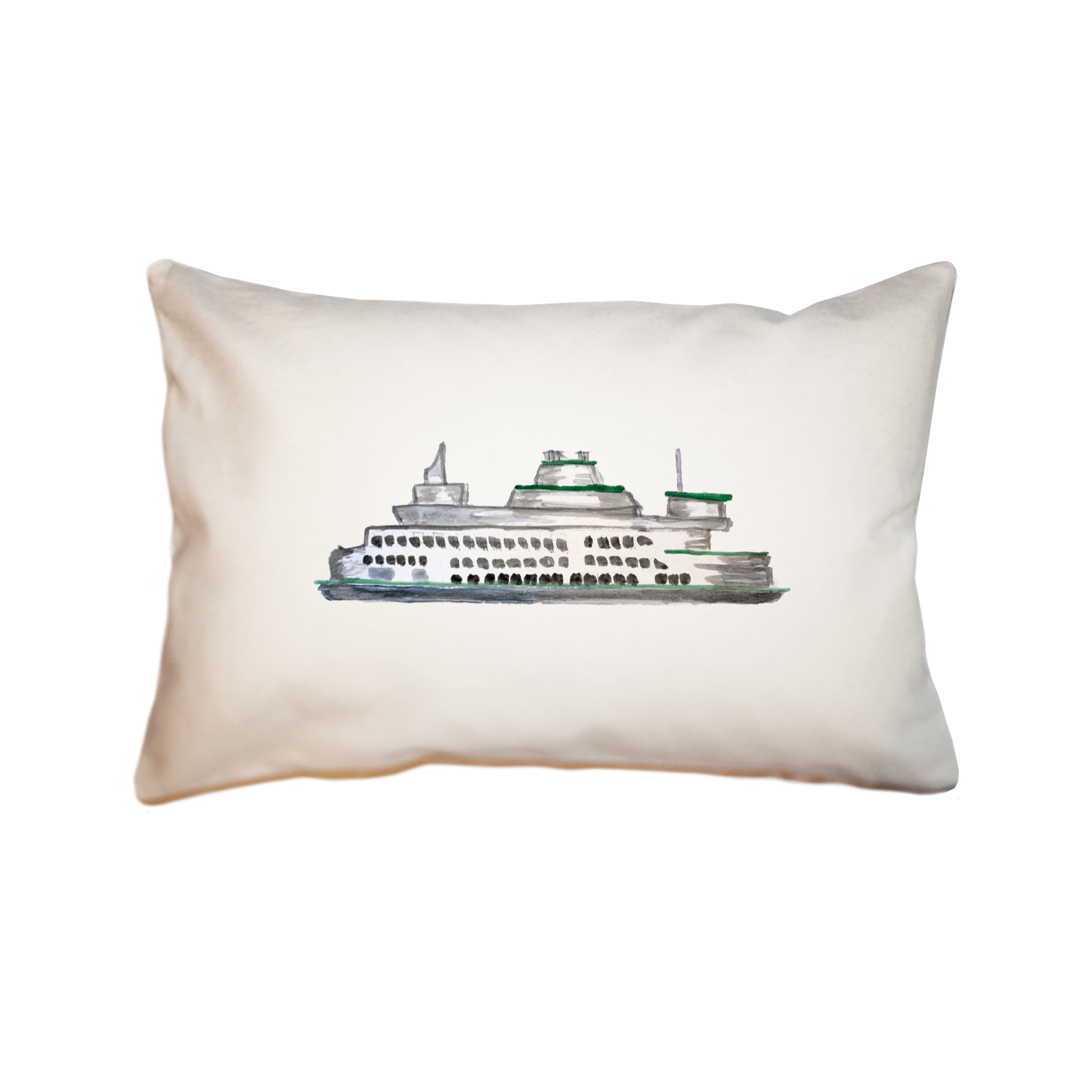 seattle ferry rectangle pillow