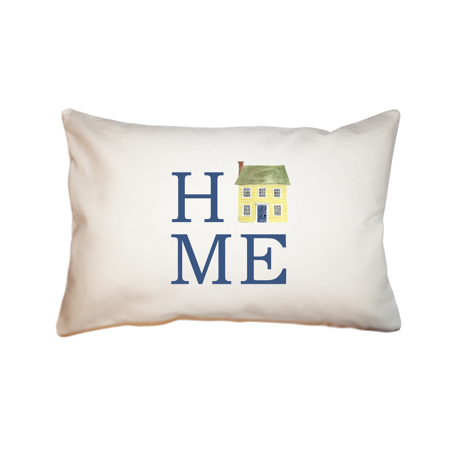 home yellow house large rectangle pillow