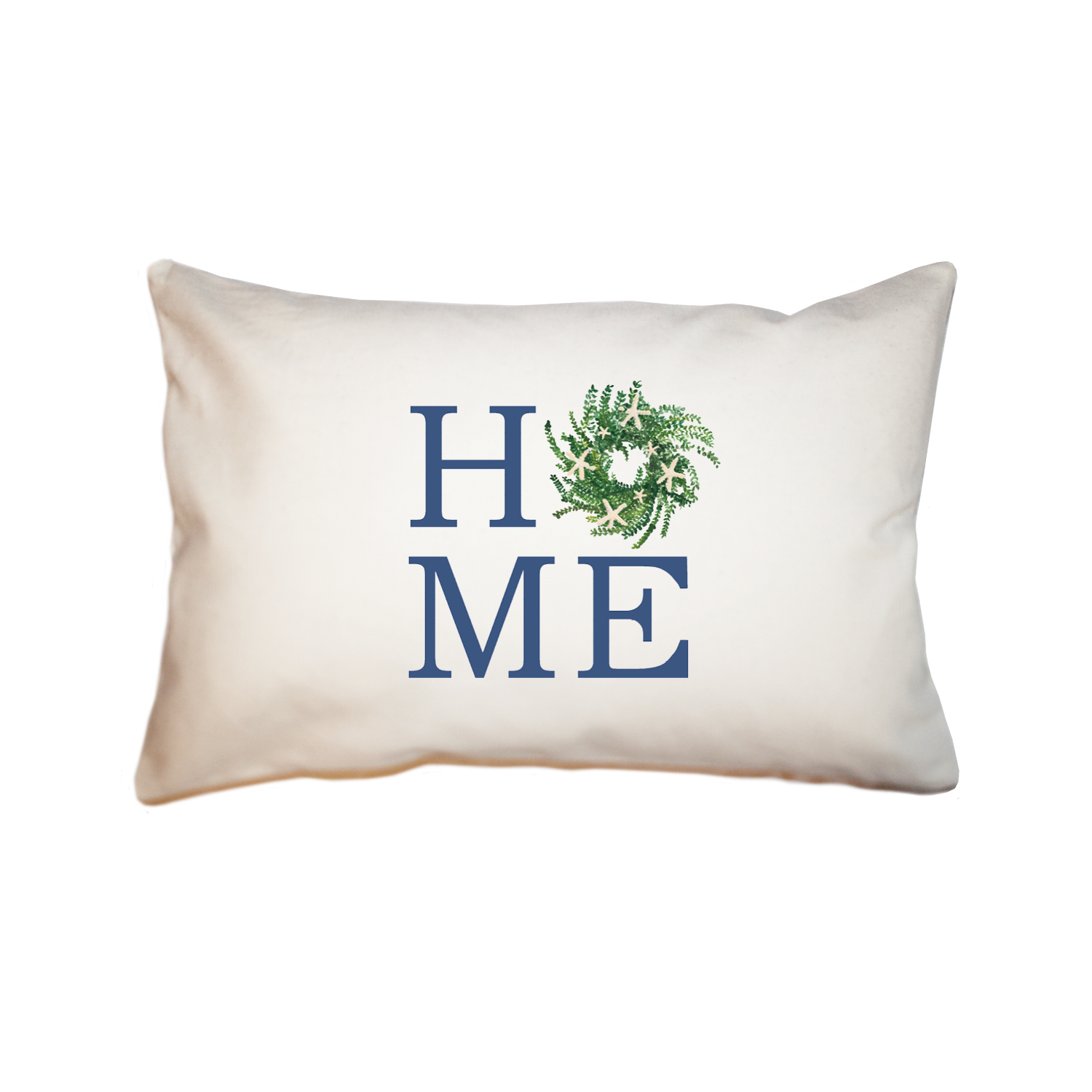 home starfish wreath large rectangle pillow