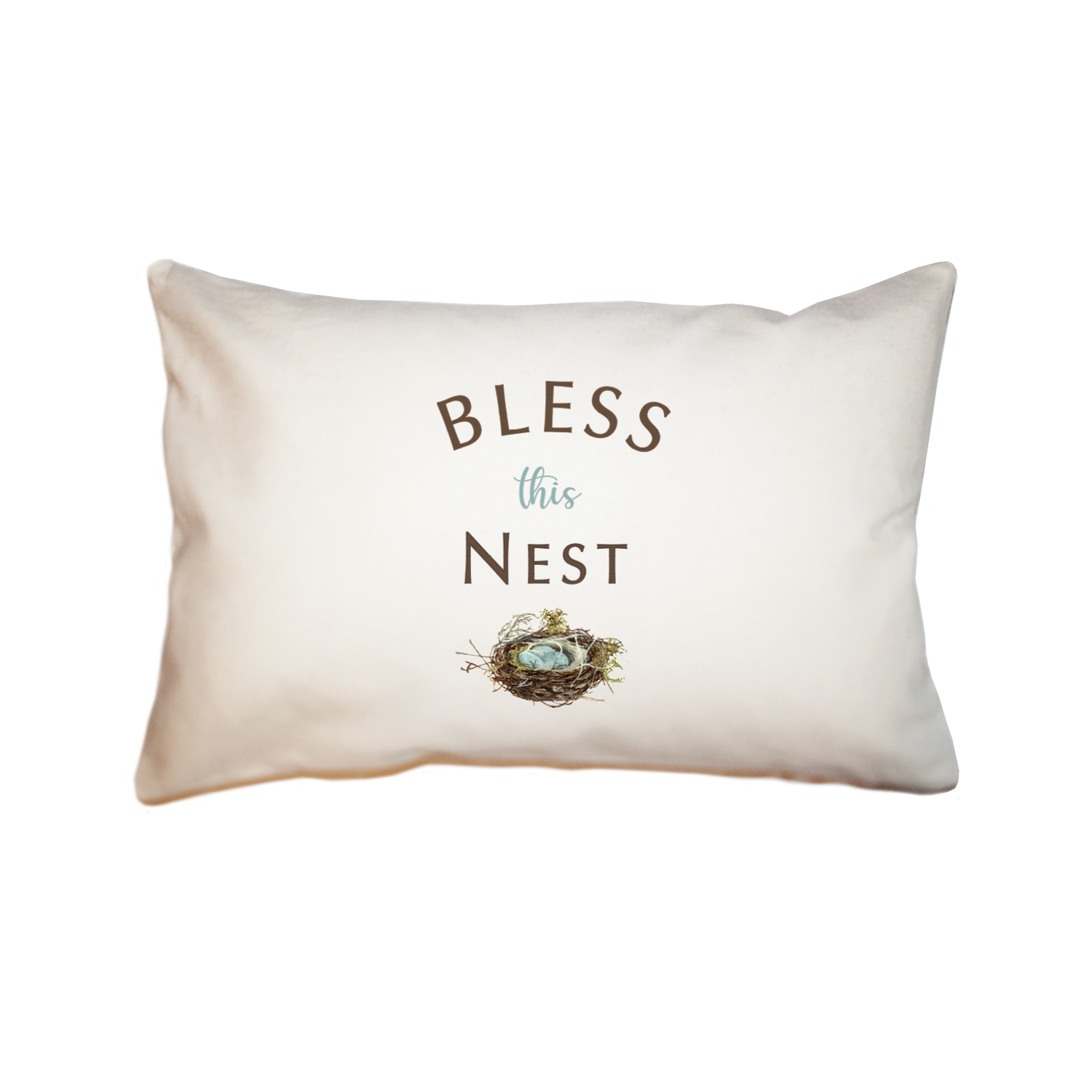 bless this nest large rectangle pillow