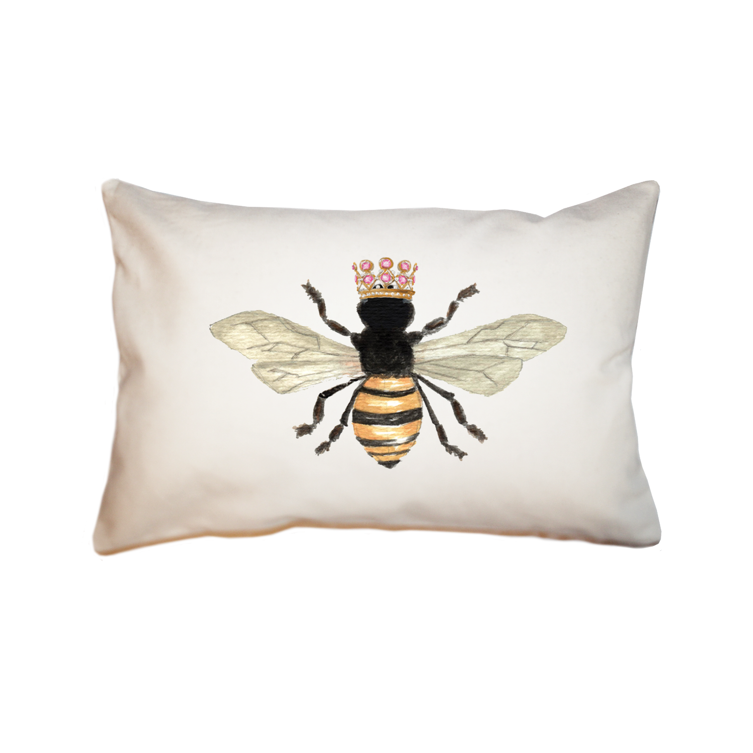 queen bee with crown rectangle pillow