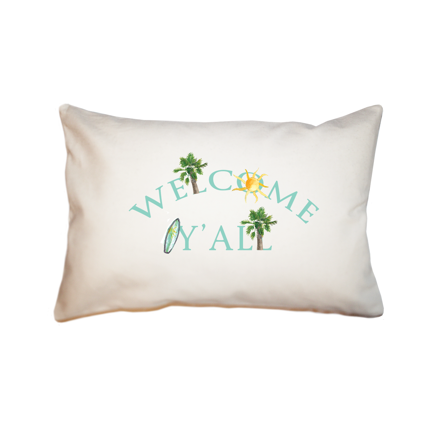 welcome y'all rectangle pillow