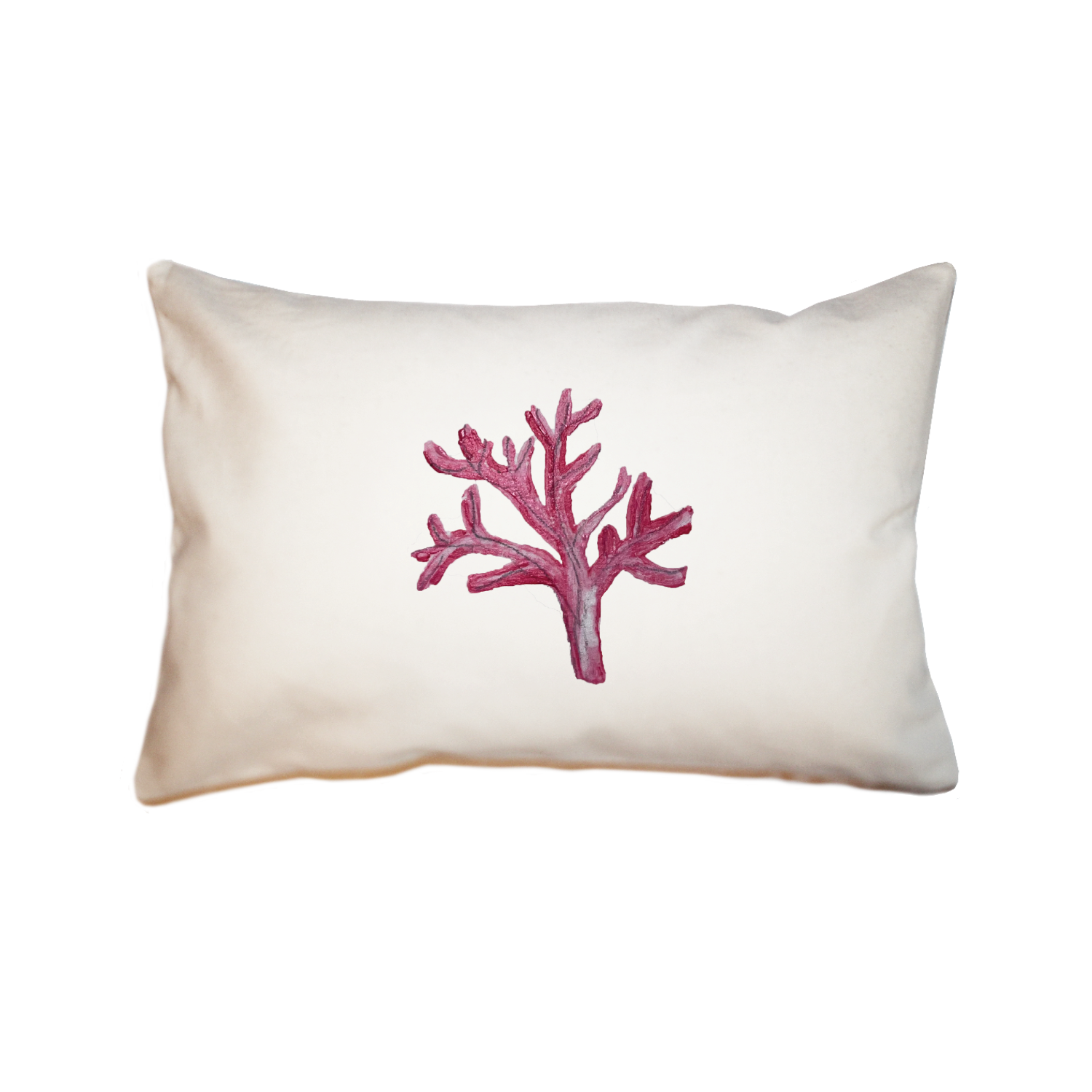 coral pink rectangle pillow