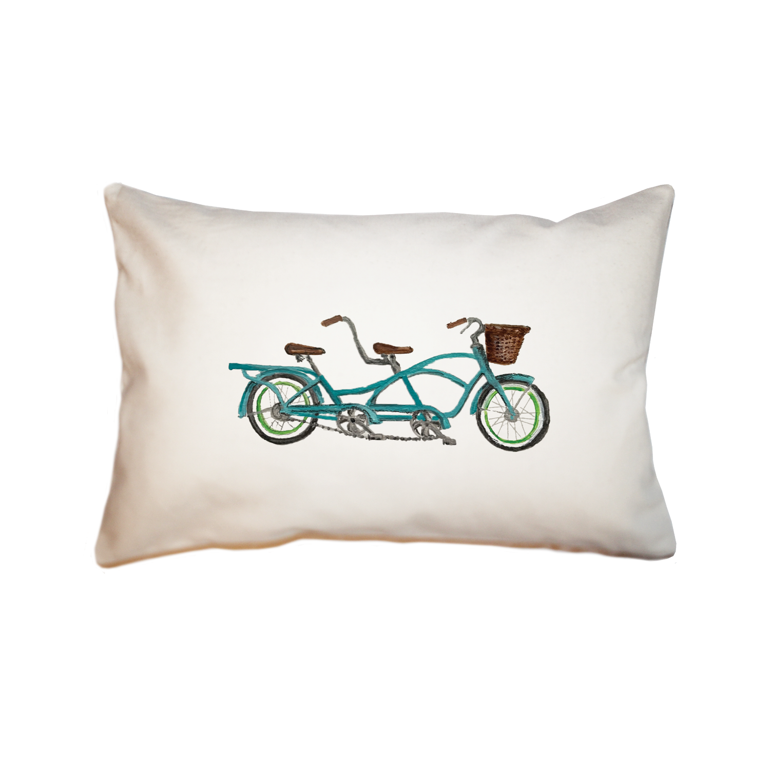 tandem bike rectangle pillow