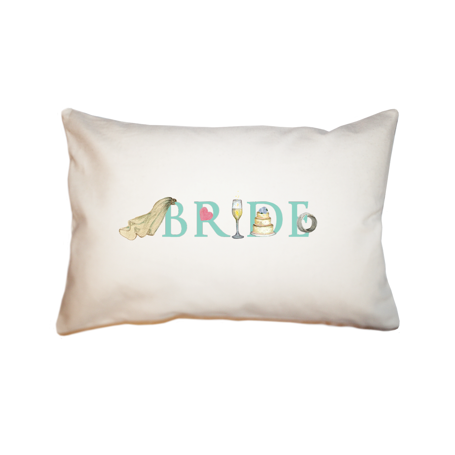 bride illu-stated rectangle pillow