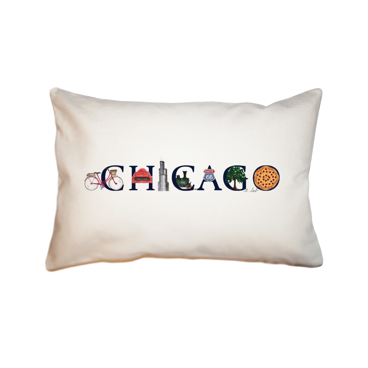 chicago large rectangle pillow