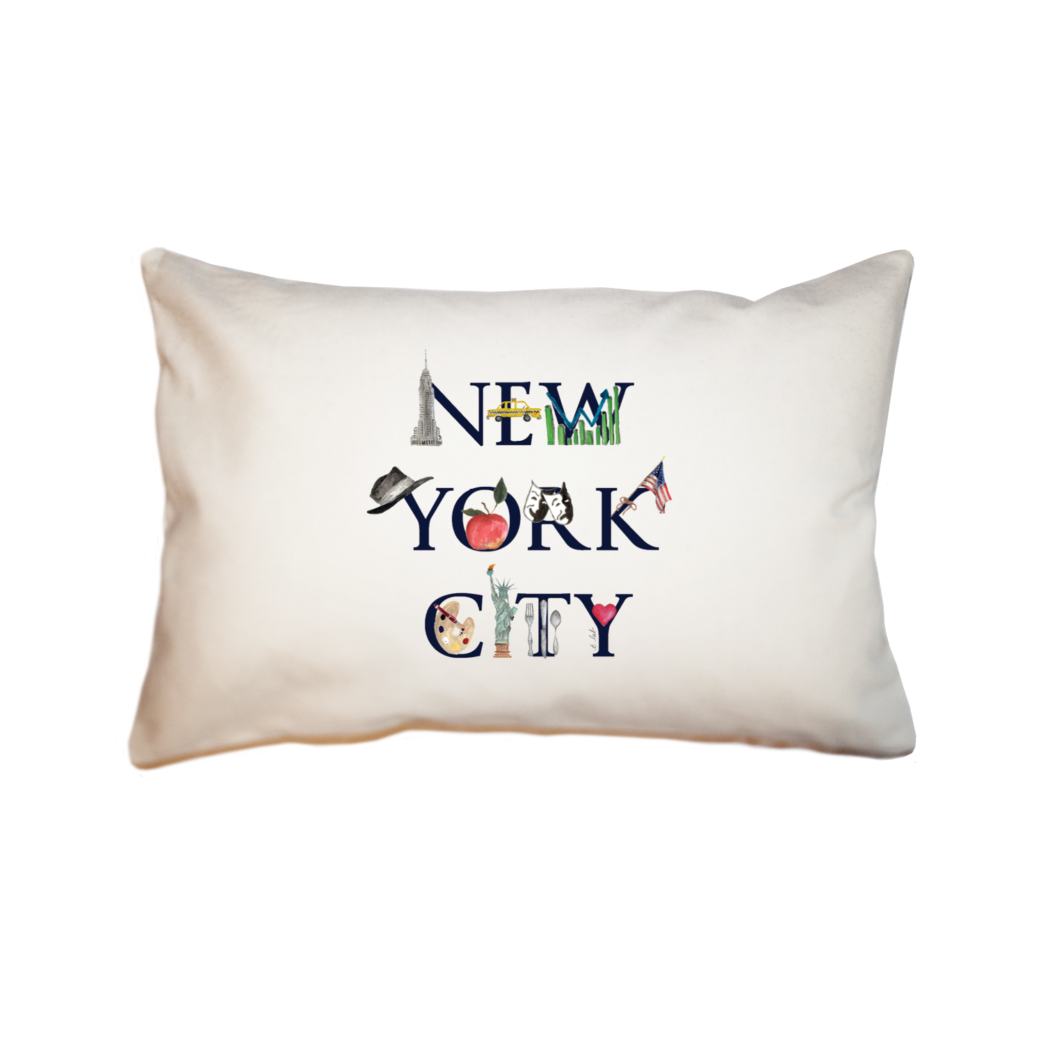 new york city large rectangle pillow