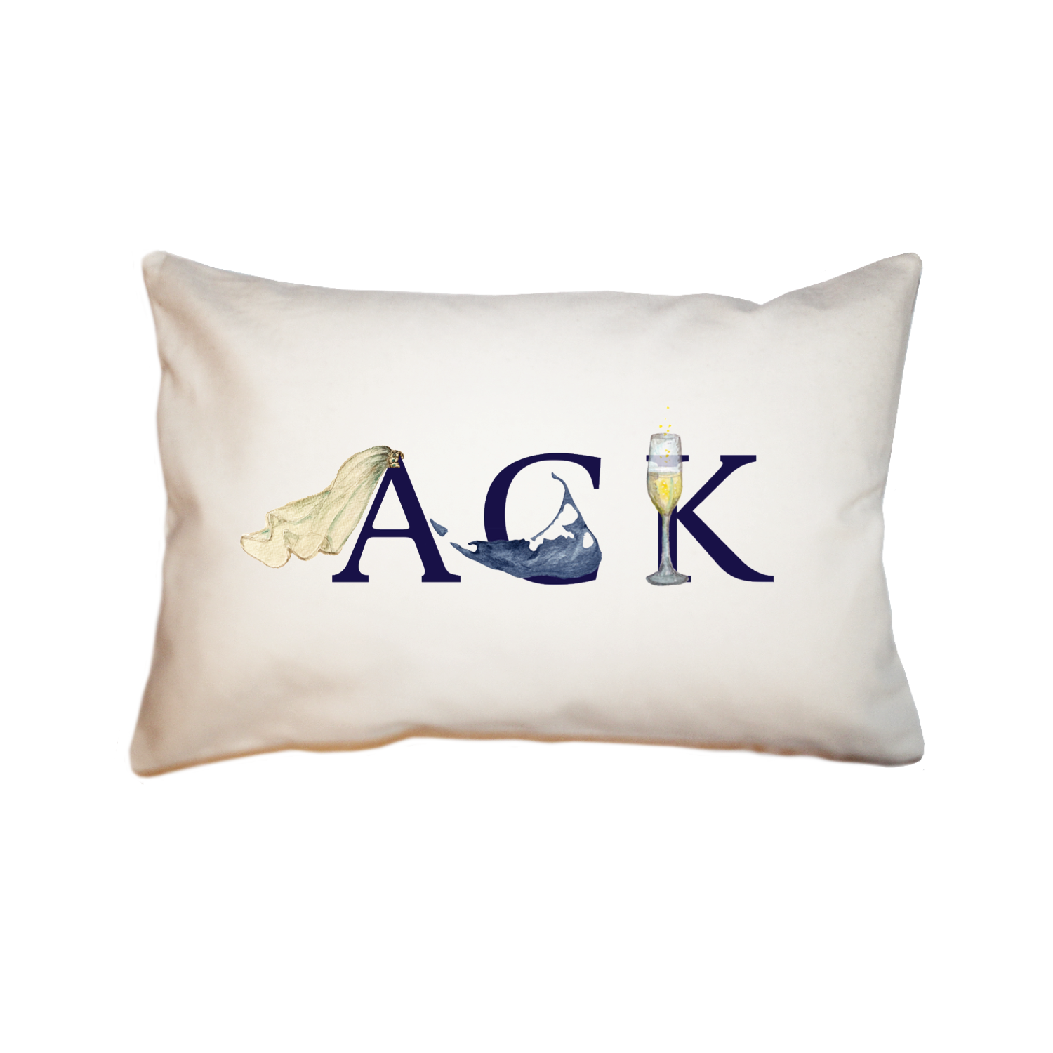 ACK wedding rectangle pillow