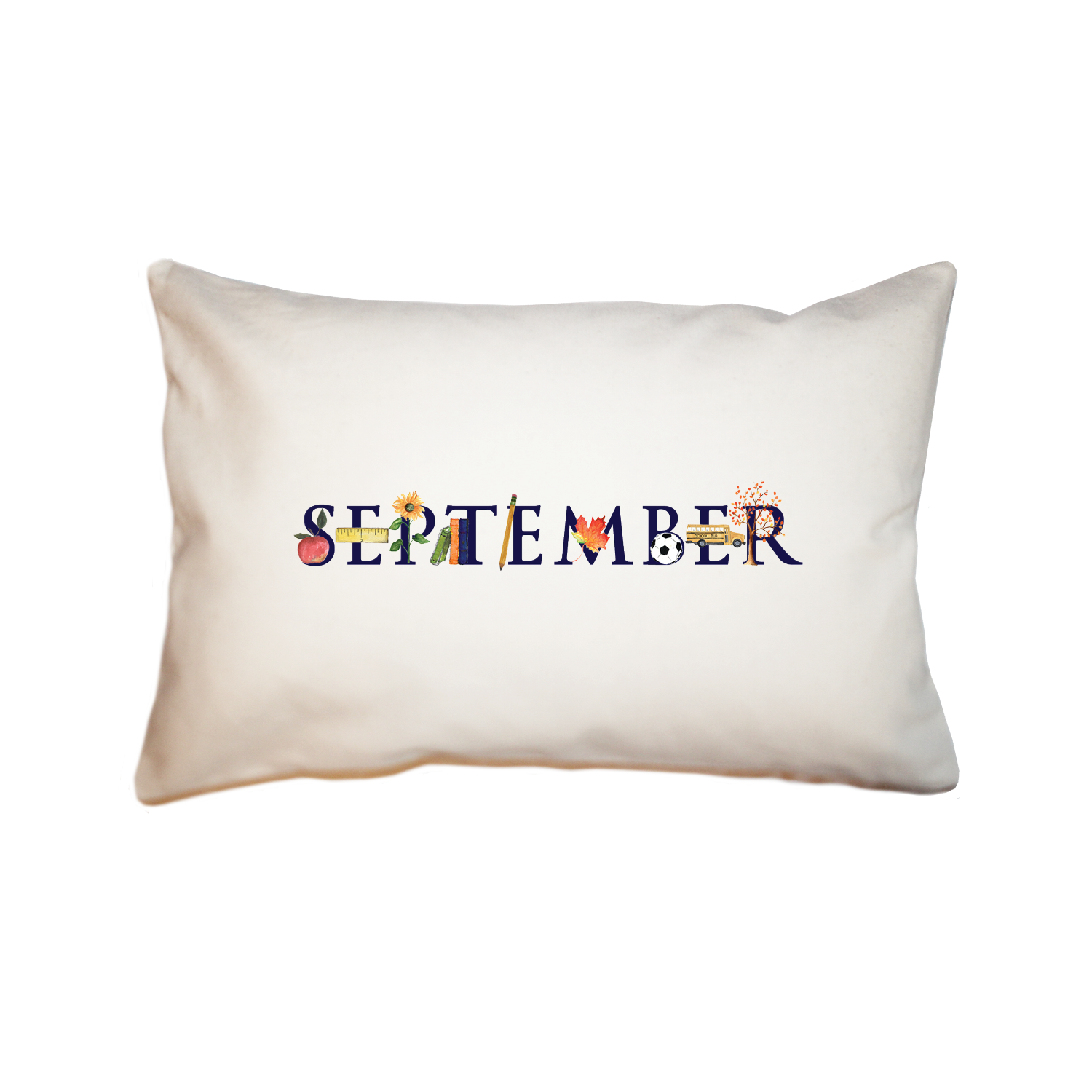 september rectangle pillow
