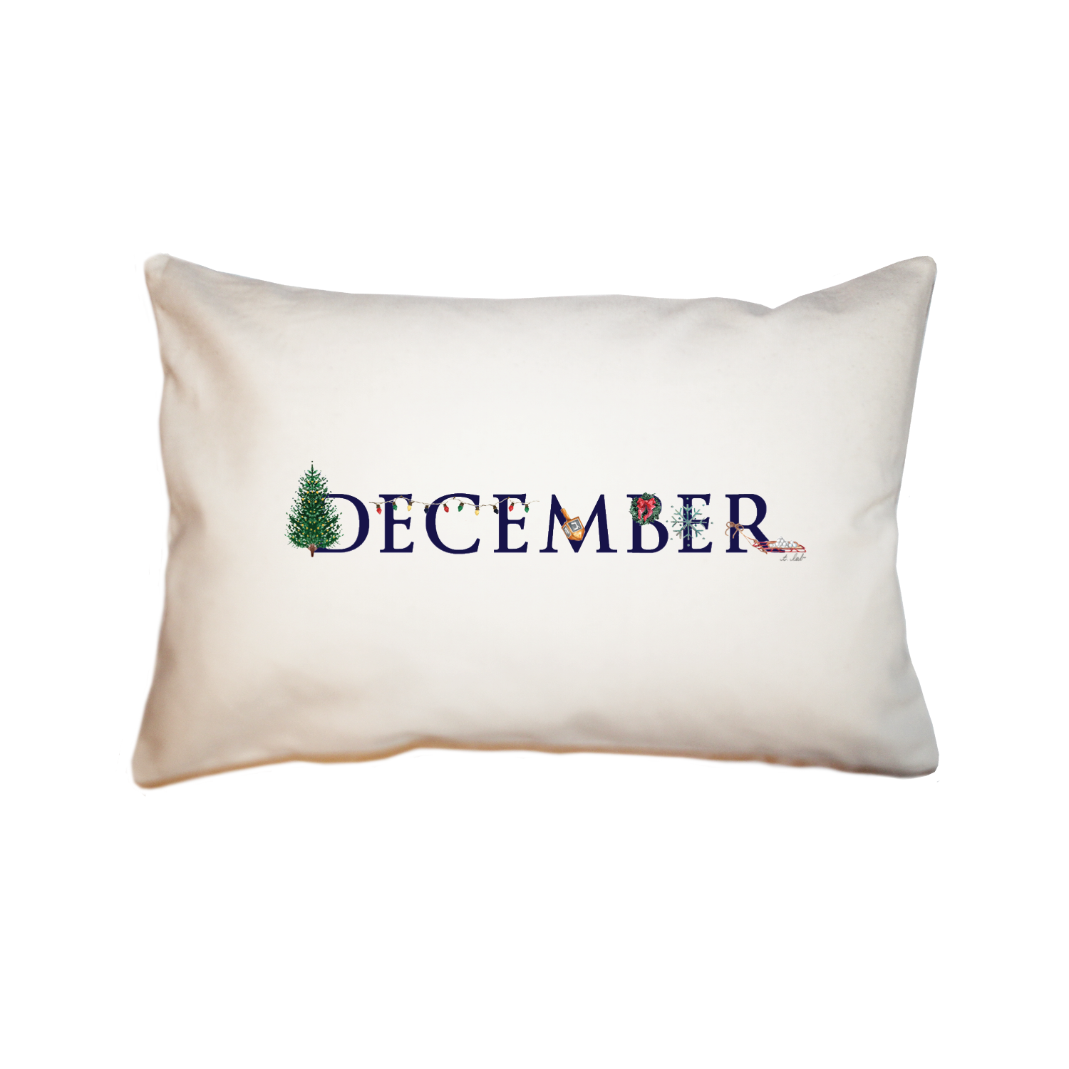 december rectangle pillow