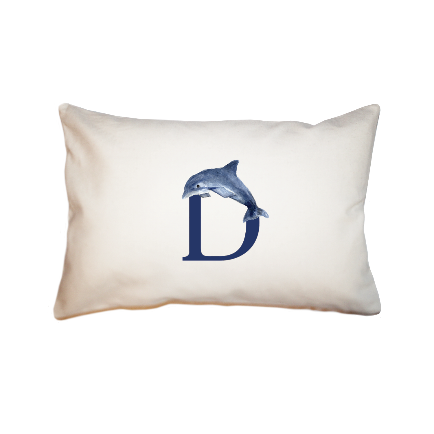 nautical alphabet - D rectangle pillow