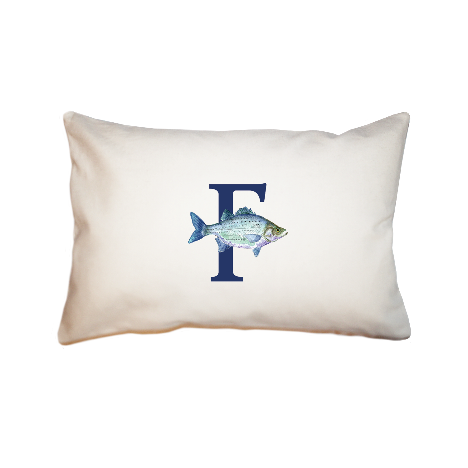 nautical alphabet - F rectangle pillow