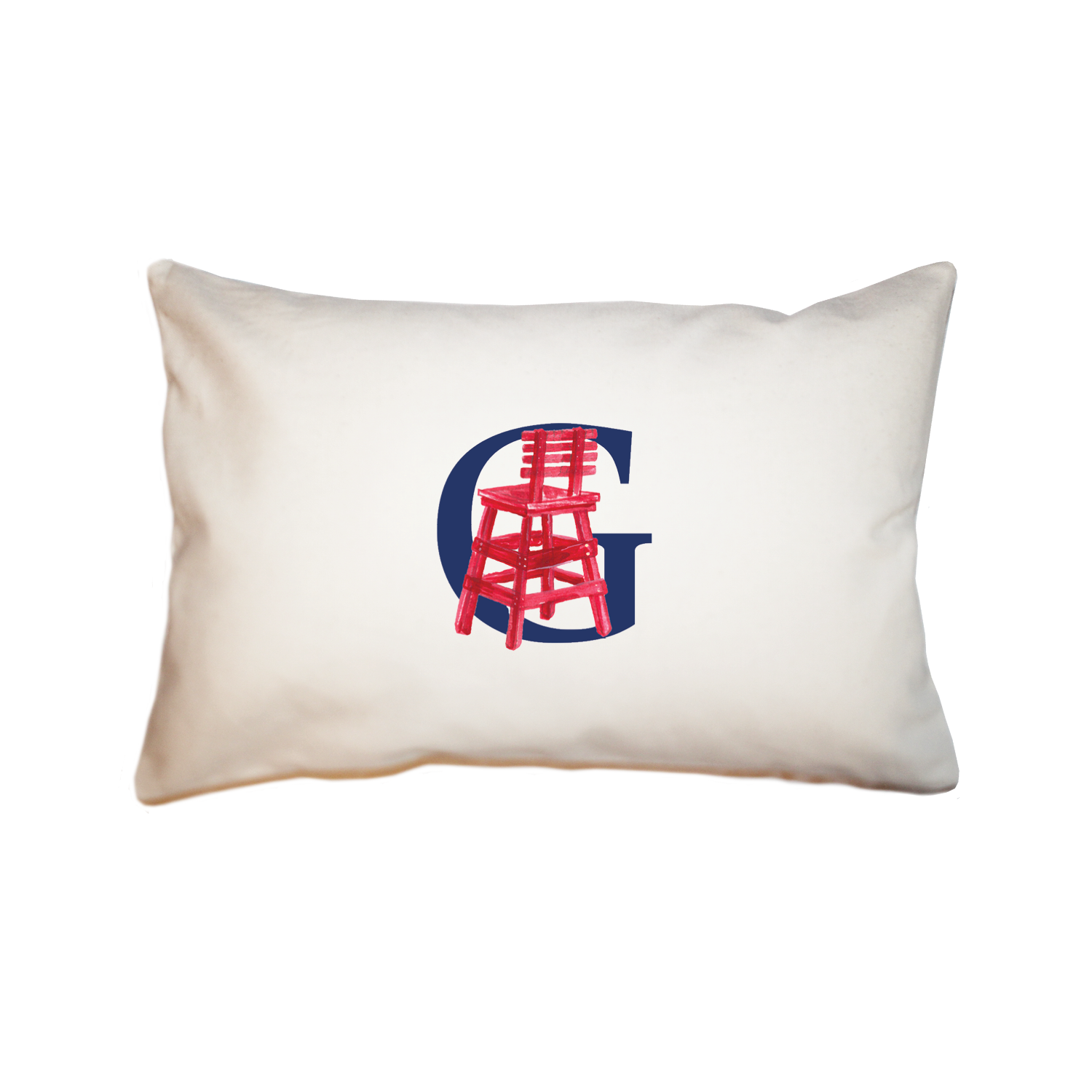 nautical alphabet - G rectangle pillow