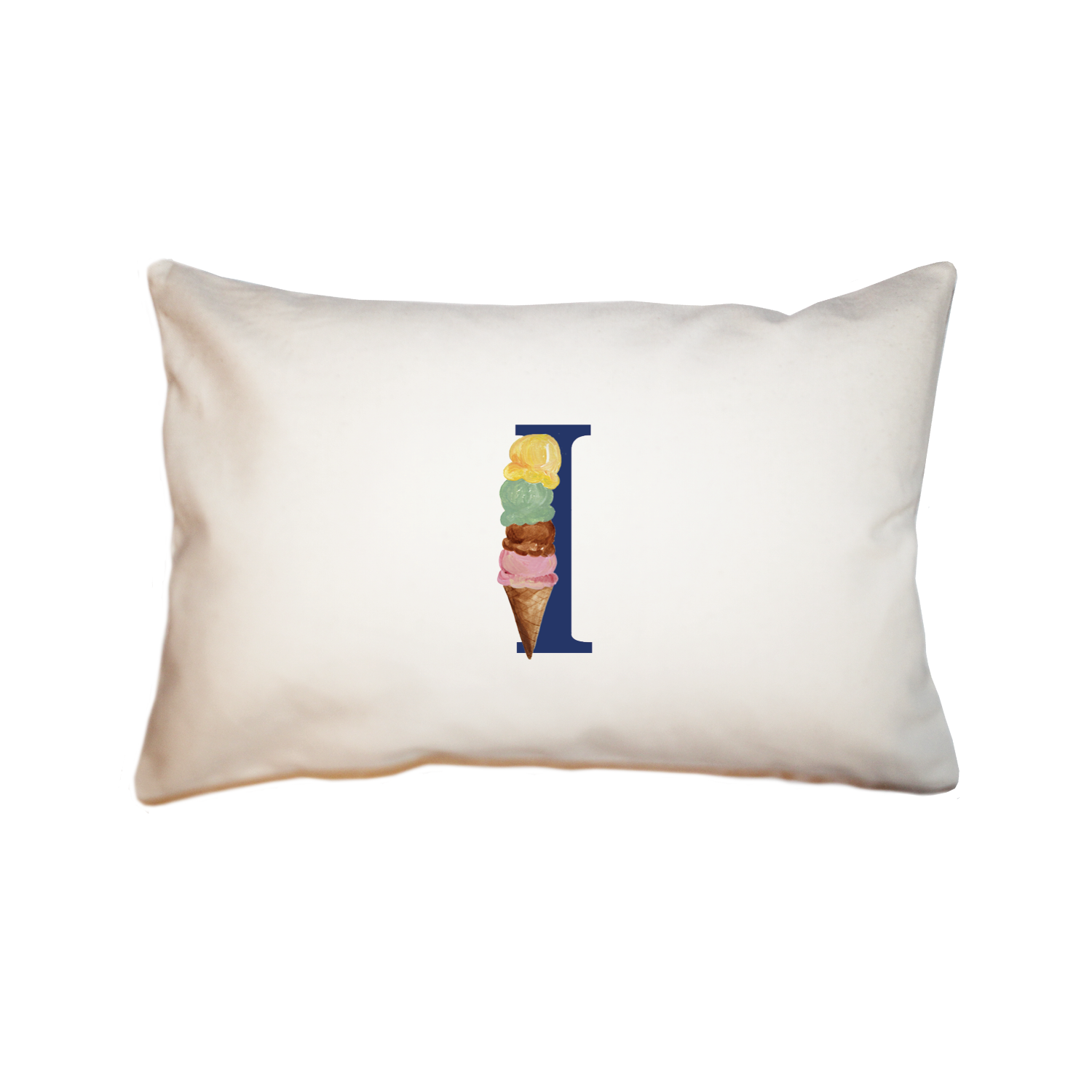 nautical alphabet - I rectangle pillow