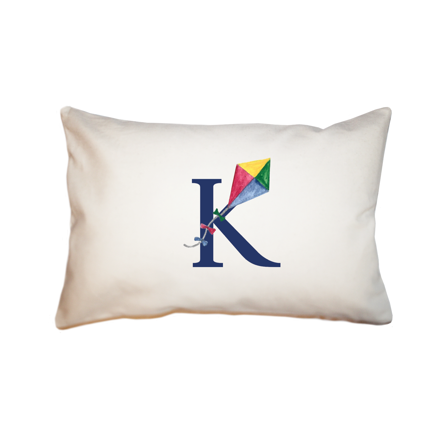 nautical alphabet - K rectangle pillow