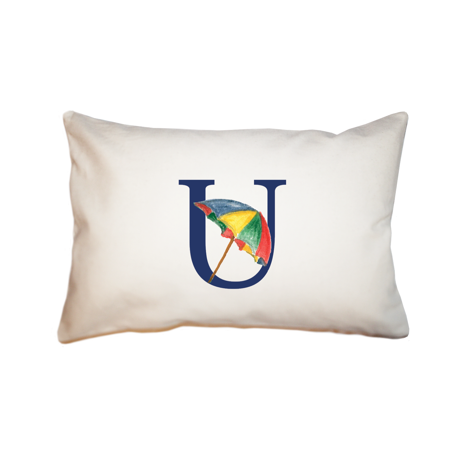 nautical alphabet - U rectangle pillow