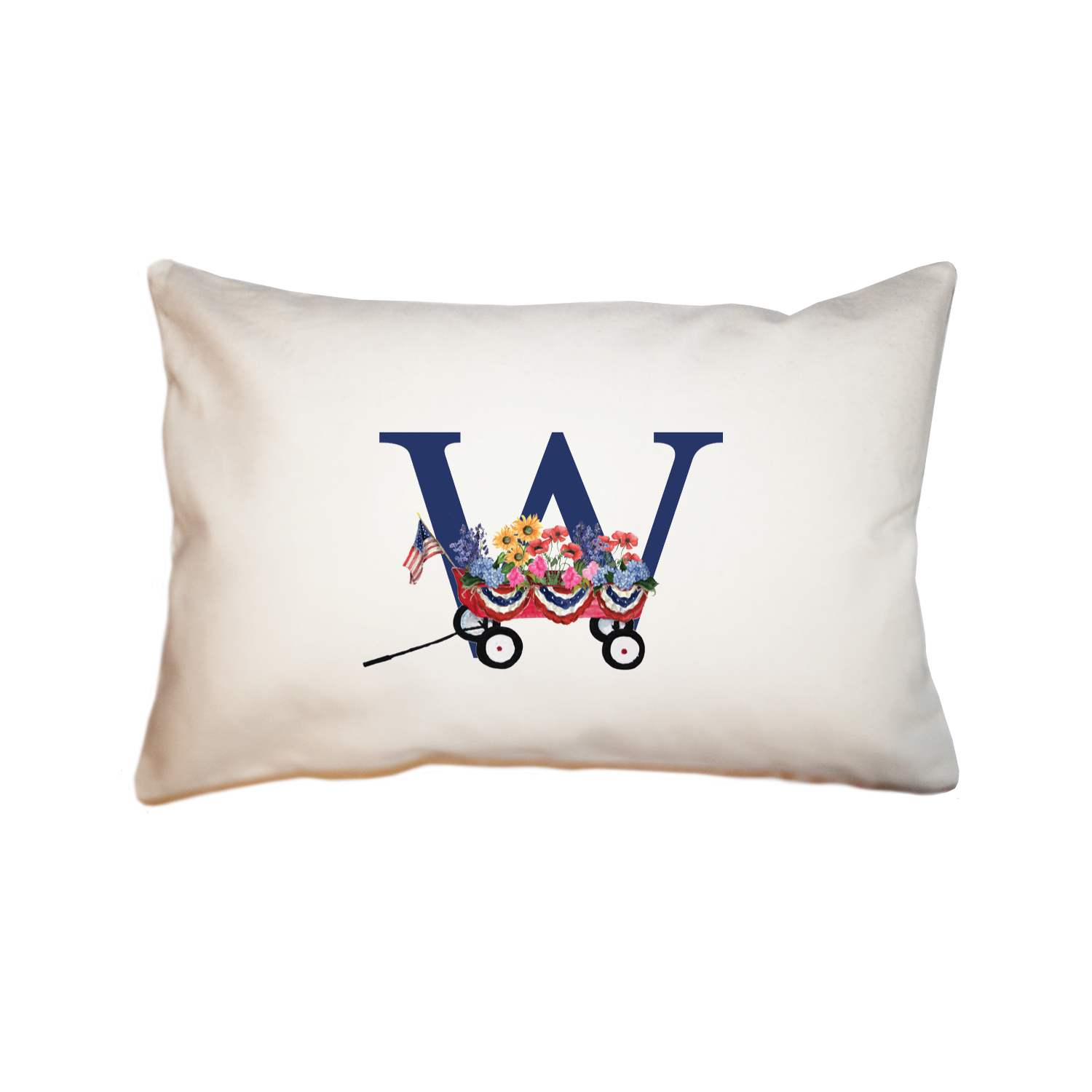 nautical alphabet - W rectangle pillow
