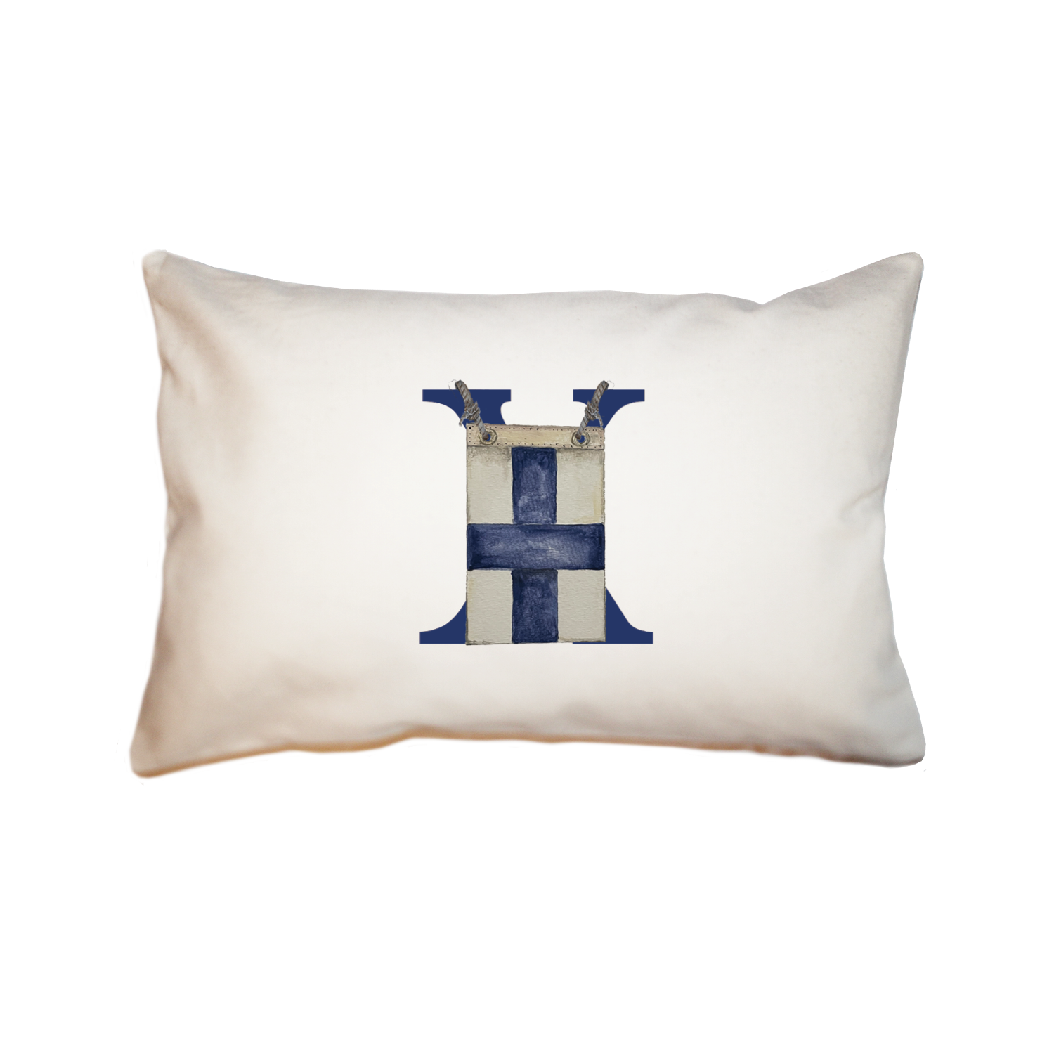 nautical alphabet - X rectangle pillow