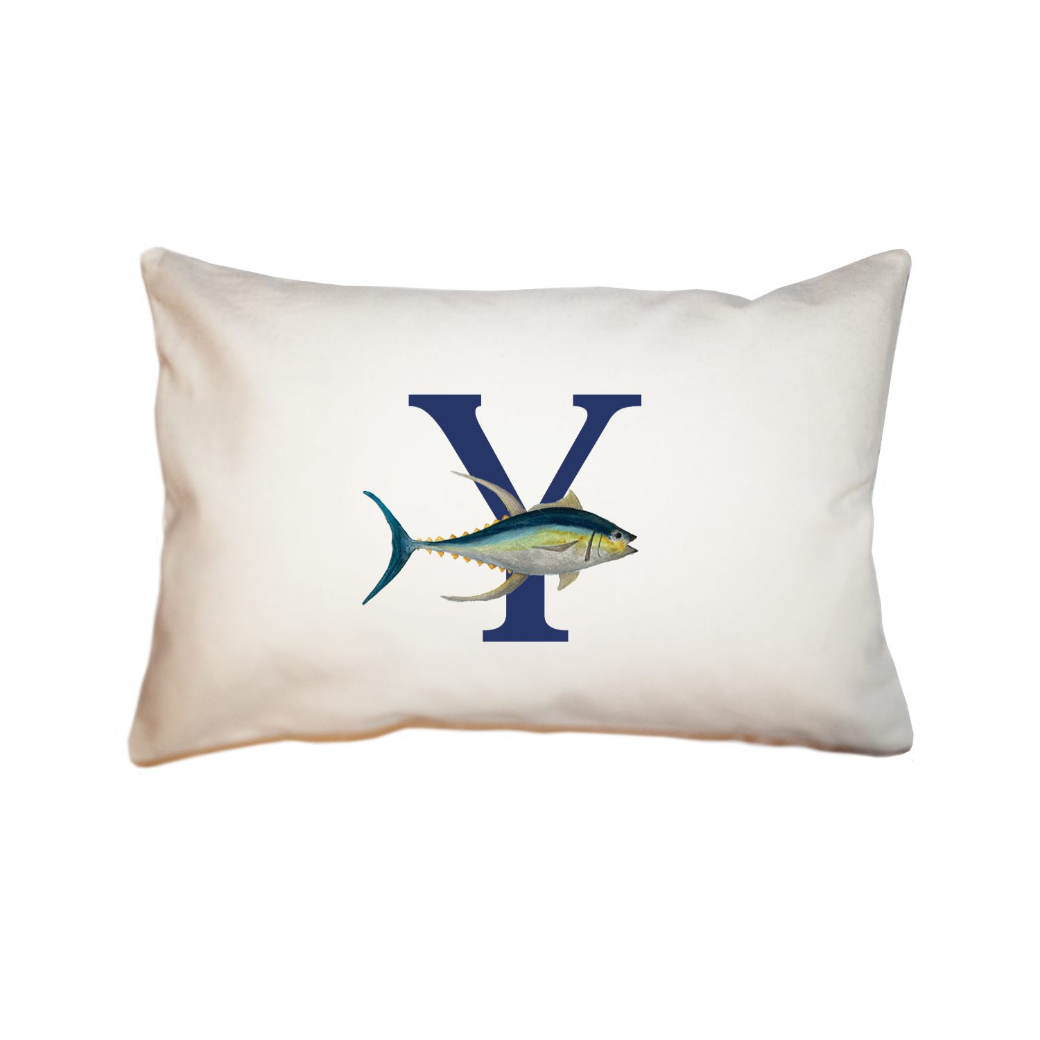 nautical alphabet - Y rectangle pillow