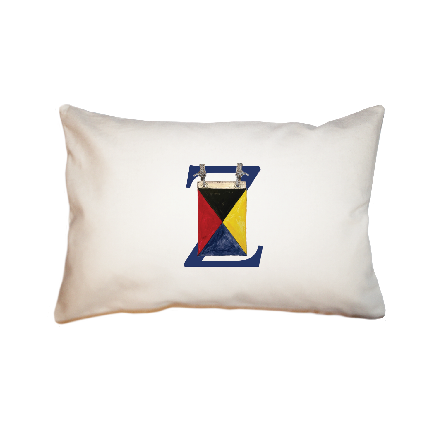 nautical alphabet - Z rectangle pillow