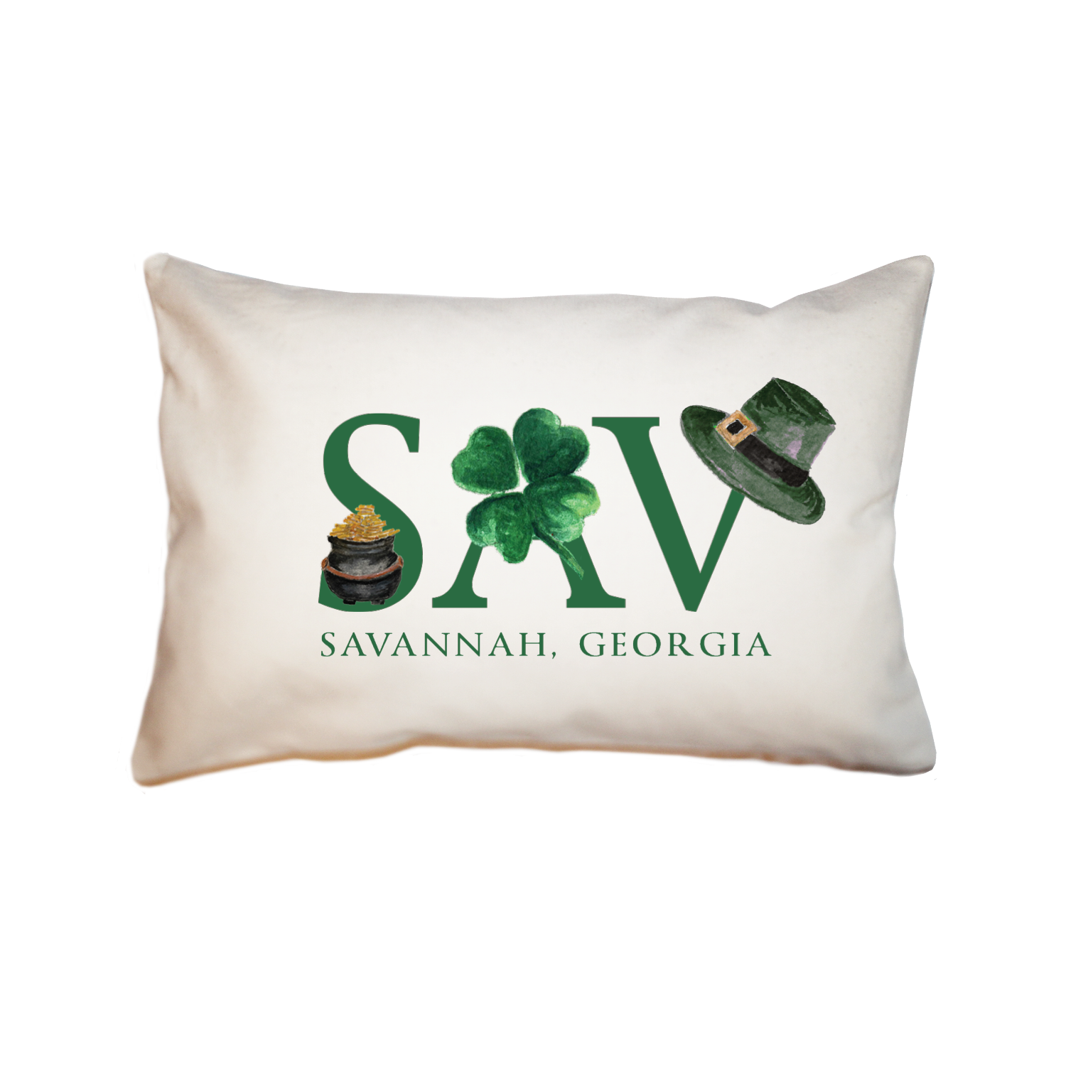 sav st patty's day rectangle pillow