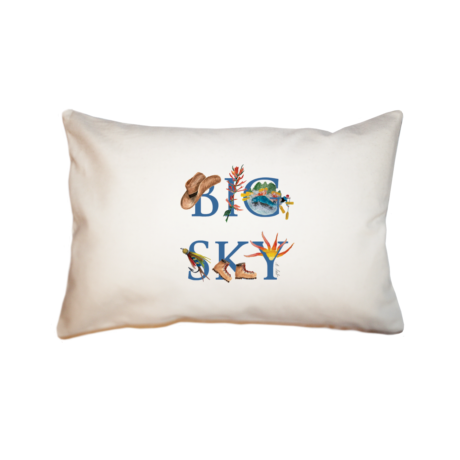 big sky spring summer fall rectangle pillow