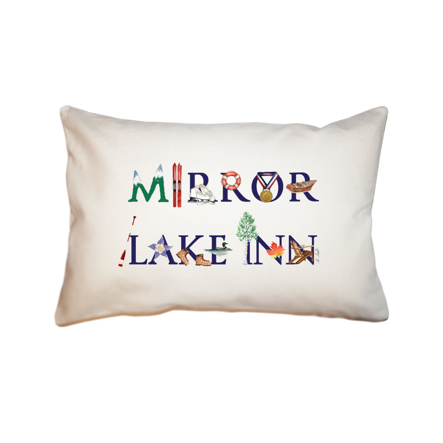 mirror lake inn rectangle pillow