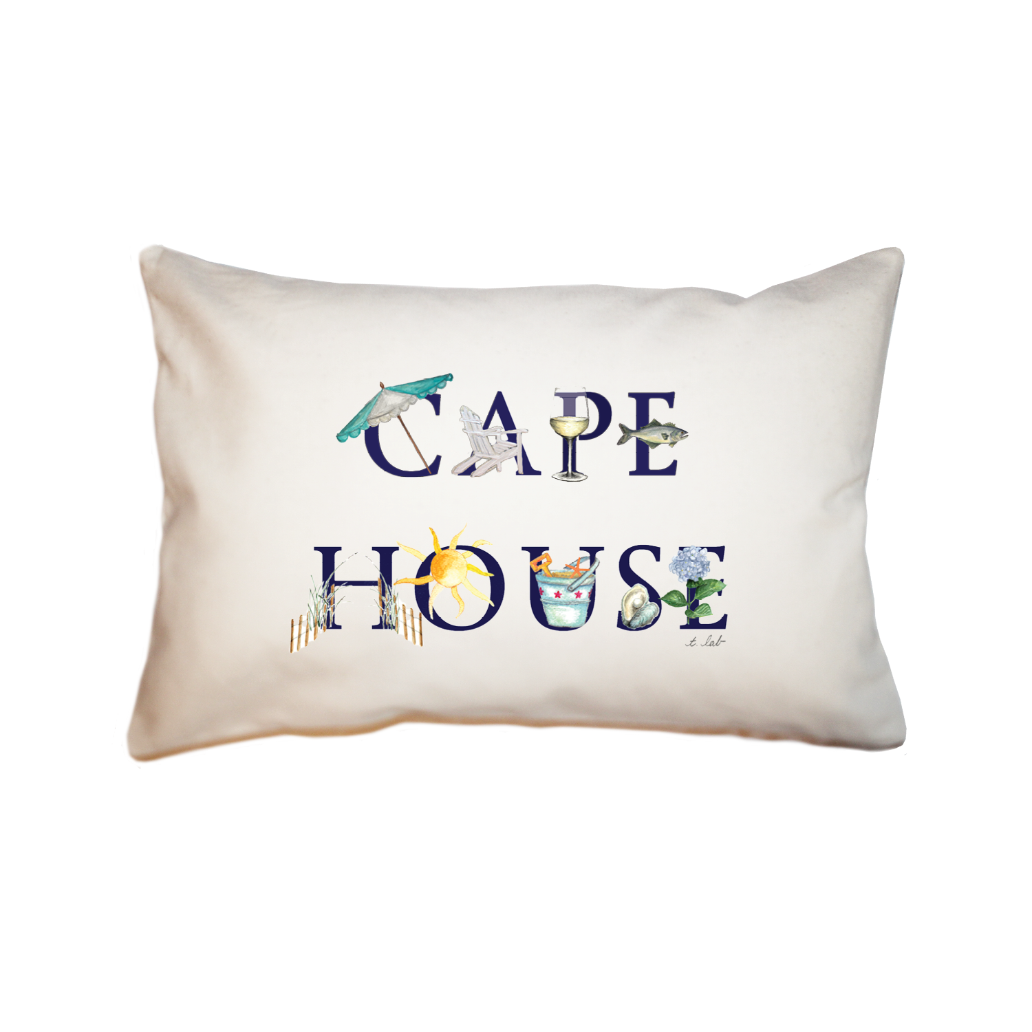 cape house rectangle pillow