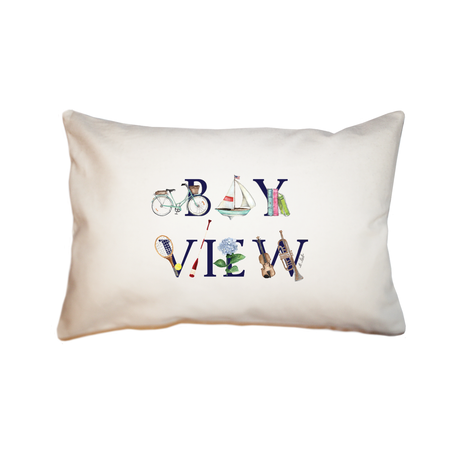 bay view mi rectangle pillow
