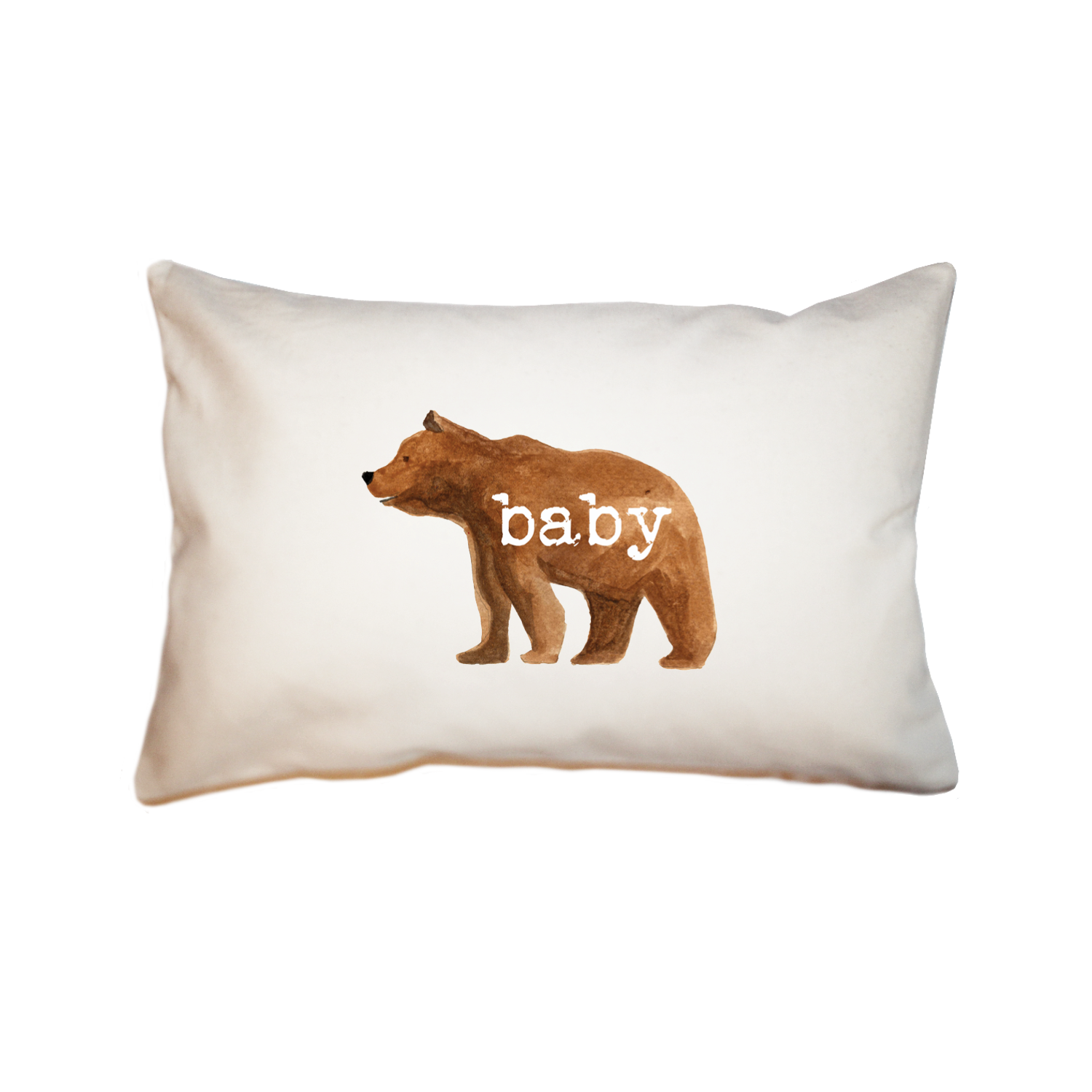 baby text bear rectangle pillow