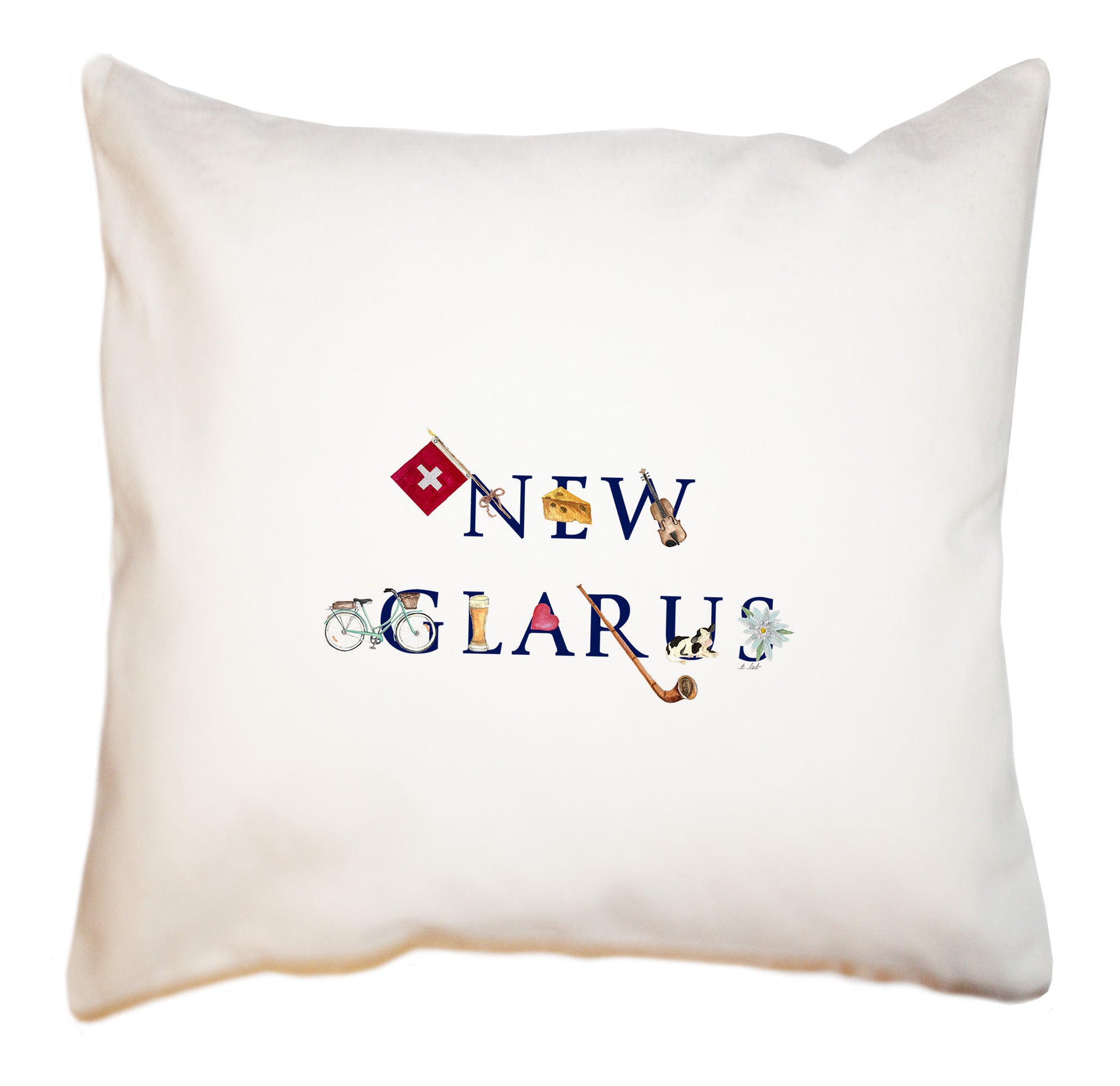 new glarus square pillow