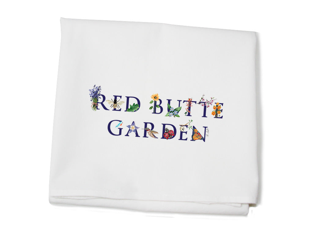 red butte garden flour sack towel