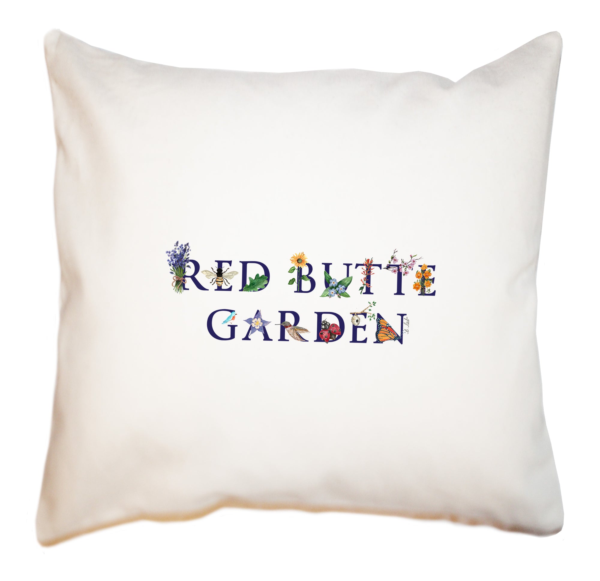 red butte garden square pillow