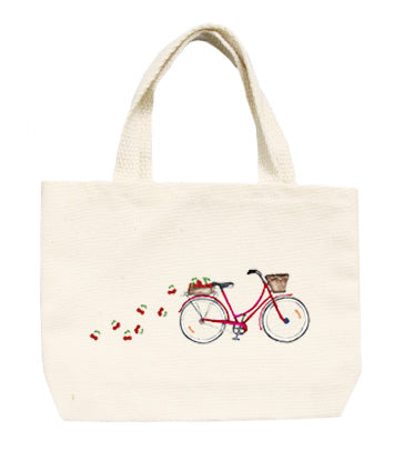 red bike with cherries small tote