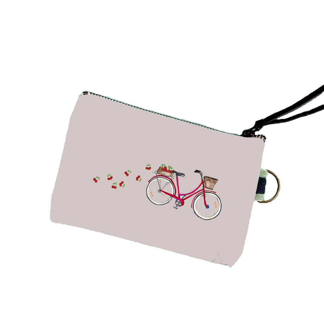 red bike with cherries mini zip