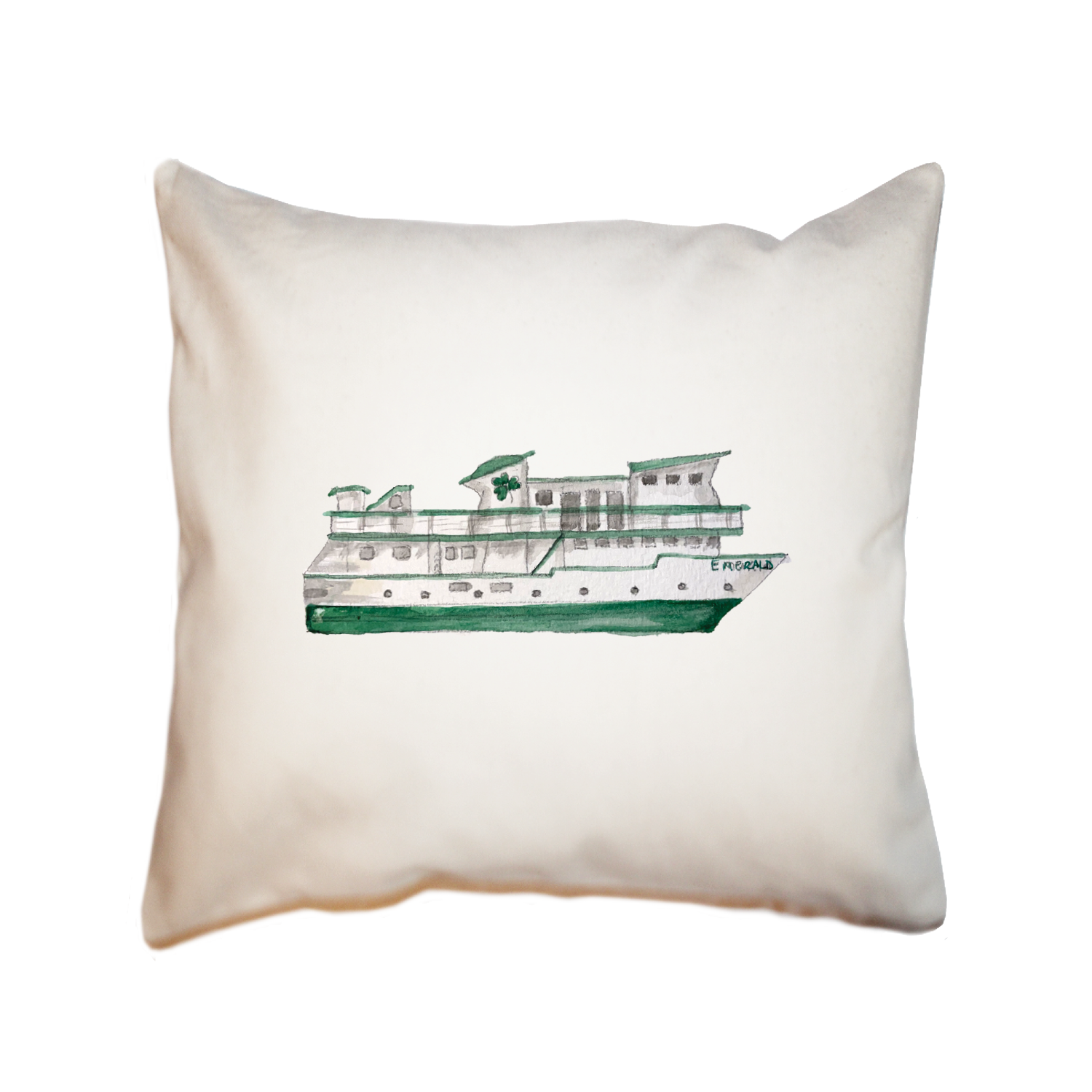 beaver island ferry square pillow