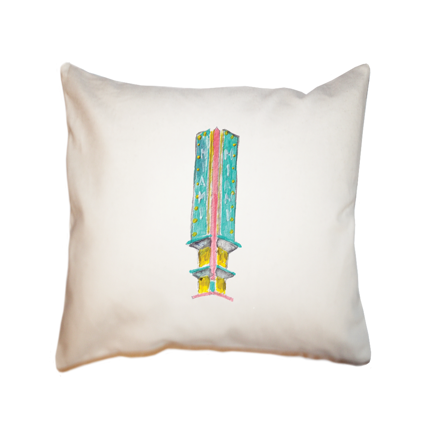 miami art deco marquis square pillow