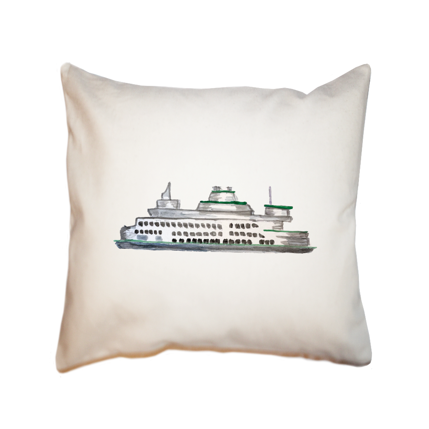 seattle ferry square pillow