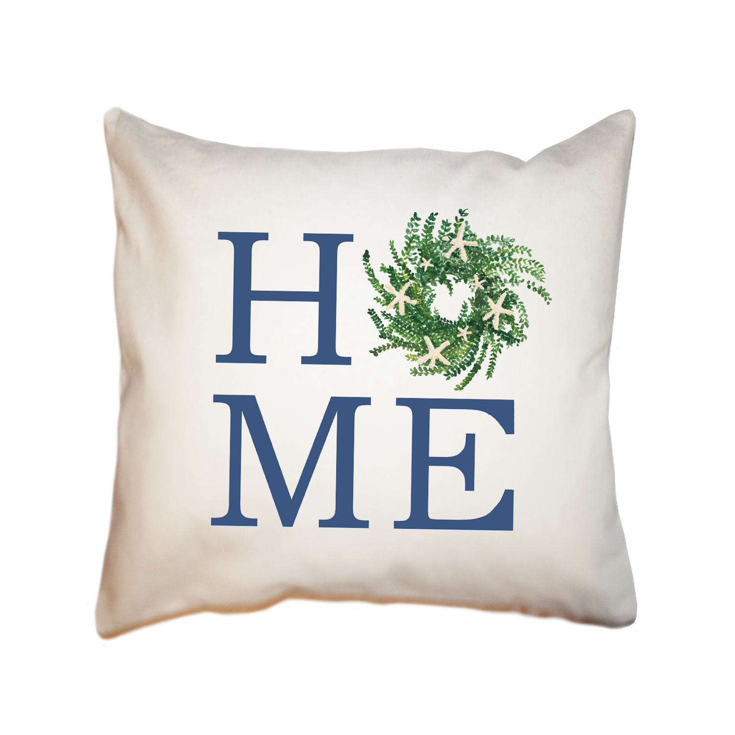 home starfish wreath square pillow