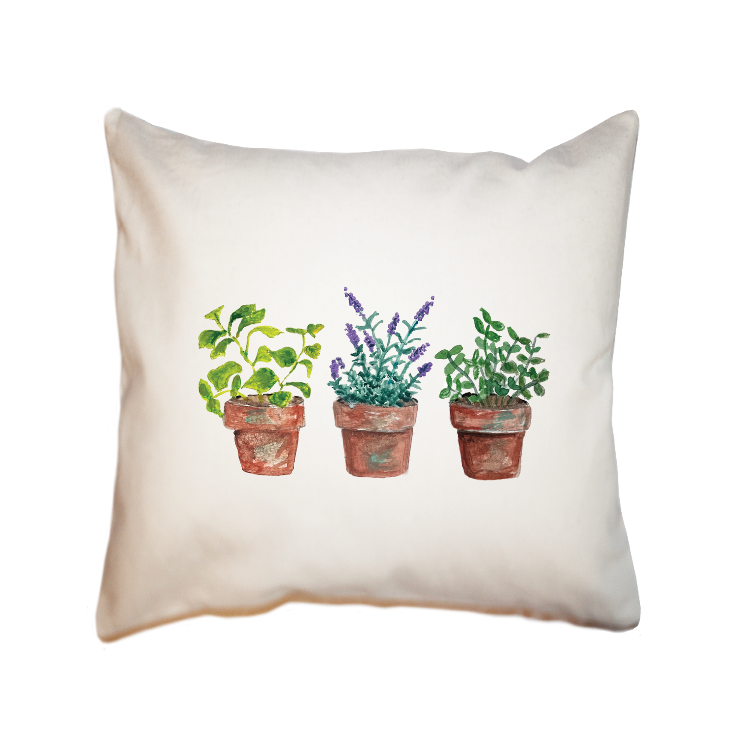 herbs in pot square pillow