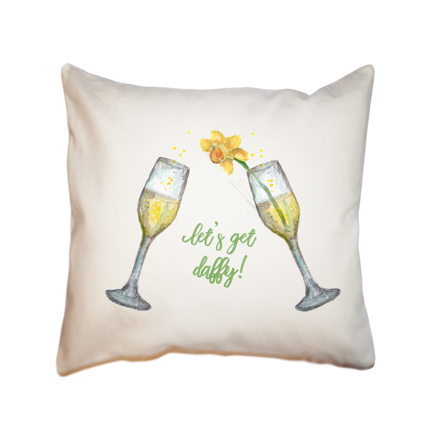 let's get daffy square pillow