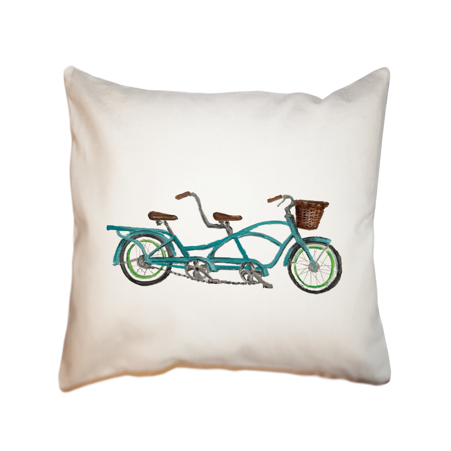 tandem bike square pillow